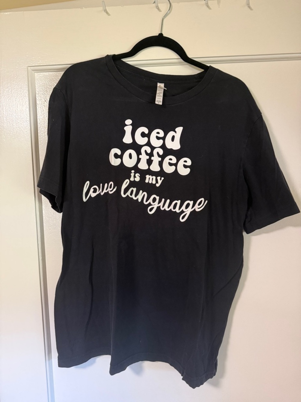 Iced Coffee Is My Love Language Graphic Tee - Black & White